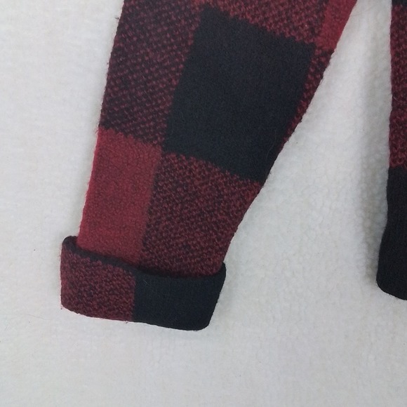 Tahari‎ Wool Blend Mock Neck Knit Sweater Size Medium Red, Black Buffalo Plaid - Picture 8 of 10